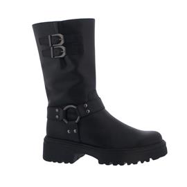 Gabor Biker Boot, Foulardcalf (Flausch), schwarz (altsilber) Wechselfußbett, Best Fitting 51.762.27