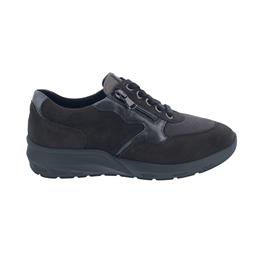 Waldläufer M-Tonia Sneaker, Veloursleder / Stretch / Lack, carbon (grau), Weite M 831M01-400-052