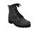 Waldläufer Hanako, Bootie, schwarz, Felin (Nubuk bedr.), Schnür. und Reißverschl.,  Weite H 338813-135-001