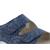 Berkemann Daria Pantolette, Flowers Leder (Nubuk), blau, Wechselfußbett, Klettverschluss Weite E-H 1002-385