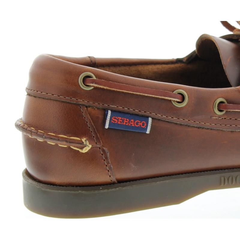 Sebago Docksides, Full-Grain Leather, Brown Oiled Waxy, Men 70000G0-925 vorher 727-43