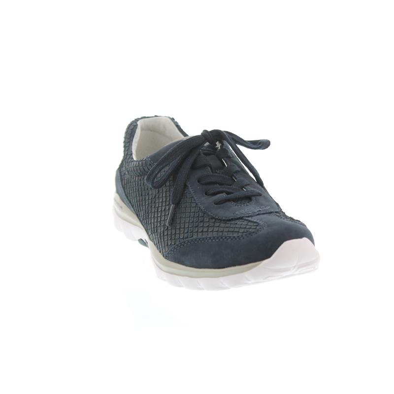 Gabor Rollingsoft Halbschuh Blau| Schuh Vormbrock Gabor Damen Gabor Rollingsoft Schnürschuh Blau Leder