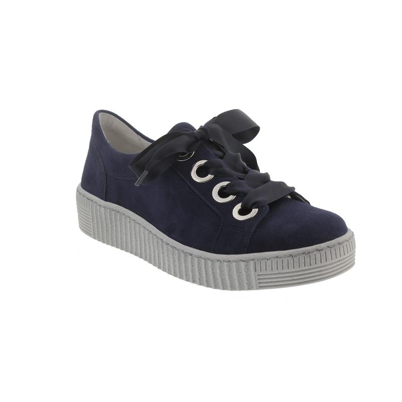 Gabor Sneaker, Samtchevreau, bluette (dunkelblau), Wechselfußbett, Best Fitting 23.330.18 Gabor Sneaker, Samtchevreau, bluette (dunkelblau), Wechselfußbett, Best Fitting 23.330.18