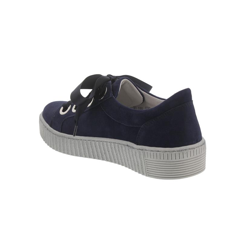 Gabor Sneaker, Samtchevreau, bluette (dunkelblau), Wechselfußbett, Best Fitting 23.330.18 Gabor Sneaker, Samtchevreau, bluette (dunkelblau), Wechselfußbett, Best Fitting 23.330.18