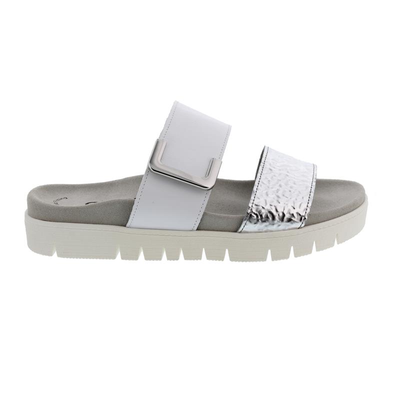 Gabor Pantolette, BumpMet.Nappa, argentoweiss, Klettverschluss, Best Fitting 23.740.61 Gabor Pantolette, BumpMet.Nappa, argentoweiss, Klettverschluss, Best Fitting 23.740.61