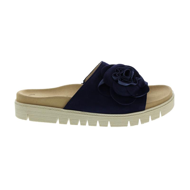 Gabor Pantolette in bluette Samtchevreau Leder (Nubuk Gabor Pantolette in bluette Samtchevreau Leder (Nubuk