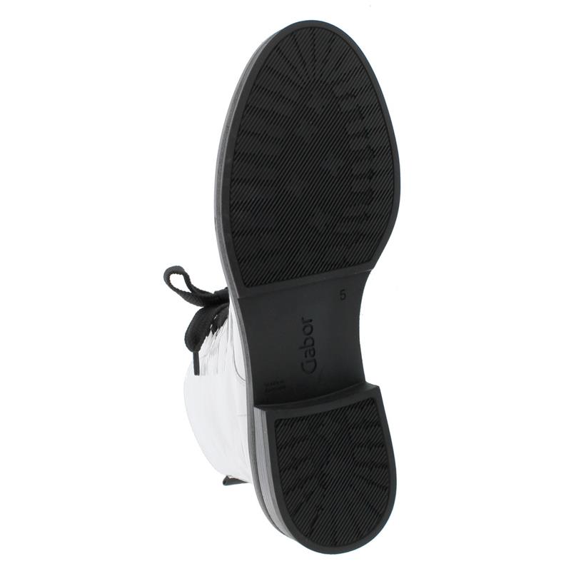 Gabor Bootie, Touch Lack (Micro), weiss schwarz, Schnürung und Reißver., Best Fitting 31.791.91 Gabor Bootie, Touch Lack (Micro), weiss schwarz, Schnürung und Reißver., Best Fitting 31.791.91