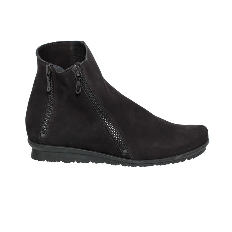 Arche Barata, Bootie, Nubuck, Noir, Doppel Reißverschluss Arche Barata, Bootie, Nubuck, Noir, Doppel Reißverschluss