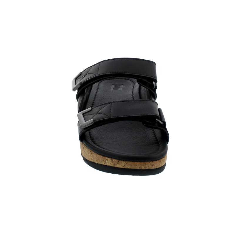 FitFlop Remi Adjustable Slides, Pantolette, All Black, Klettverschluss BL6-090