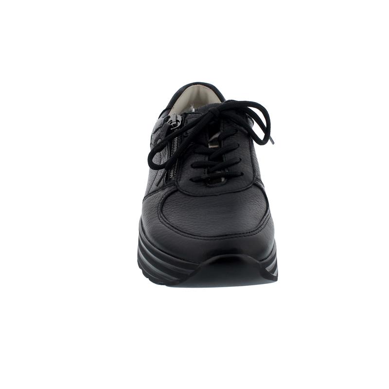 Waldläufer H-Lana, Sneaker, Hirschleder Muuh Br (Glattleder), schwarz/weiß, Weite H 758001-500-892