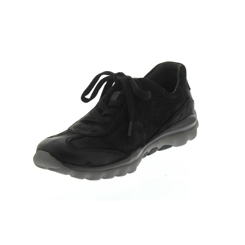 Rollingsoft Sneaker, Nubuk Oil, schwarz (S. grau), Wechselfußbett 06.965.47