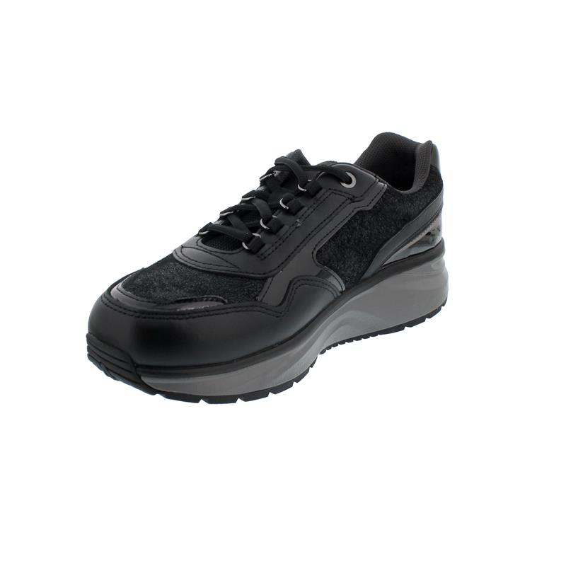 Joya Tina II Black Sneaker, Full GraiLeather/ Velour  Leather/ Textile, Air-Sohle, Kat. Emotion 866spo