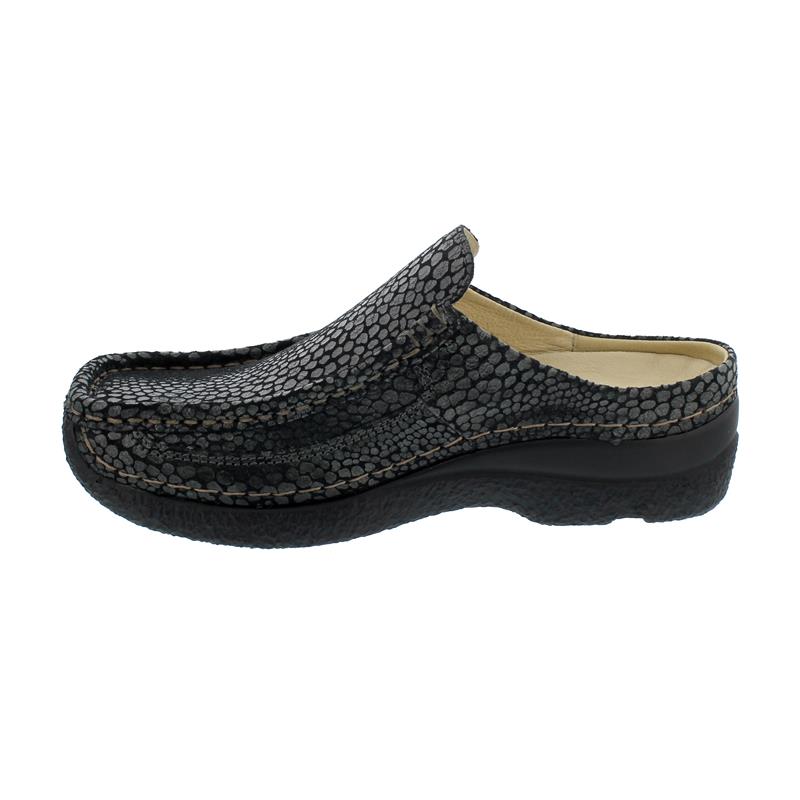 Wolky Roll-Slide Clog, Lagorta Suede (bedr. Nubuk) Anthrazit, 0620244-210