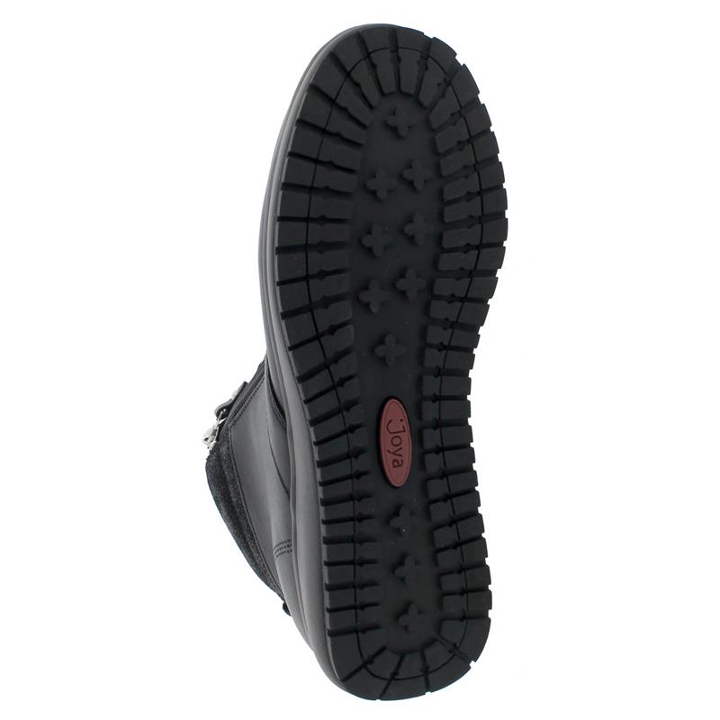 Joya Wilma II Black Boot, Full-Grain Leather /Velour/ Textile, Air-Sohle, Kategorie Emotion 874cas