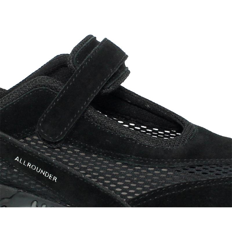 Allrounder Niro Sneaker , Klettverschluss, C. Suede 84/  O. Mesh 84, Black/ Black N819