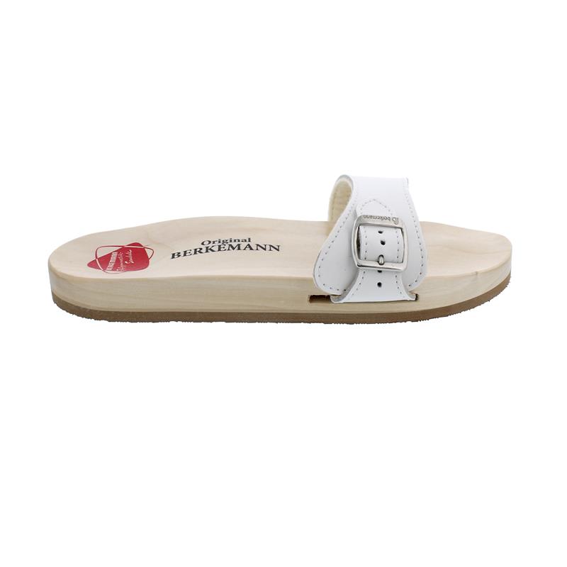 Berkemann Original Sandale (Pantolette), Kalbsleder, weiß, Unisex, Weite E-H 0100-100