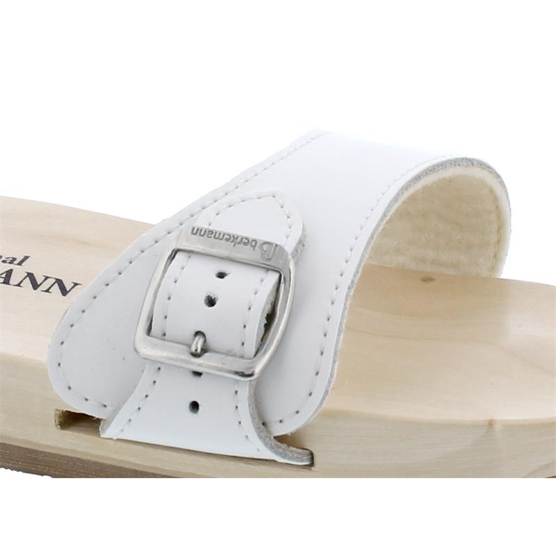 Berkemann Original Sandale (Pantolette), Kalbsleder, weiß, Unisex, Weite E-H 0100-100