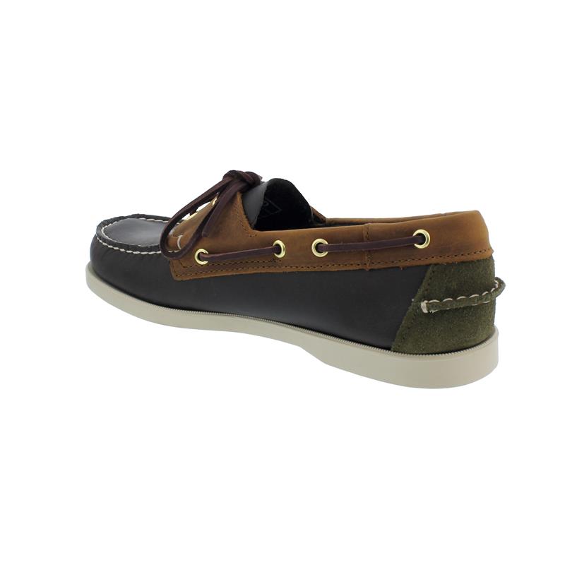 Sebago Docksides, Leather / Oiled Leather / Suede, Blue Navy / Brown Tan / Green Musk Men 781121W-A58