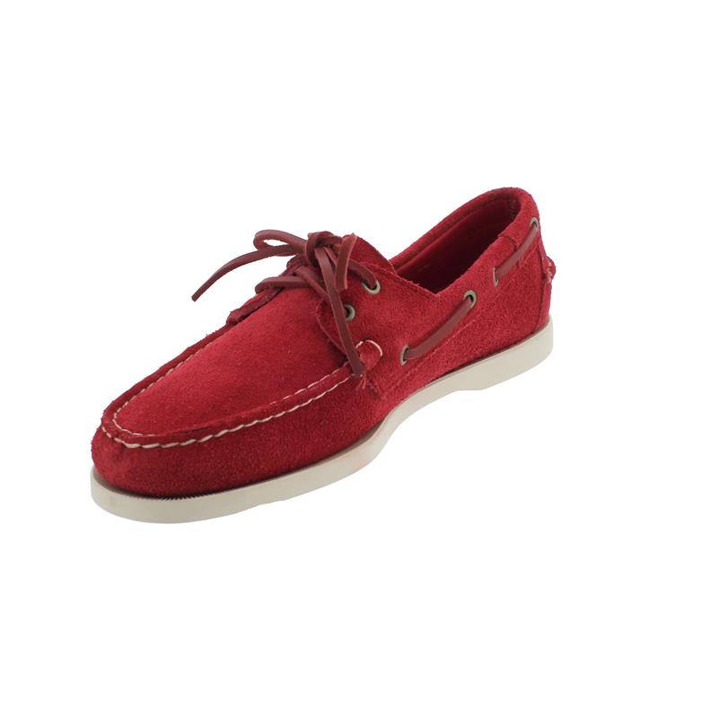 Sebago Docksides, Velour Leather, Red-Red Chily Pepper, Men 7111PTW-913