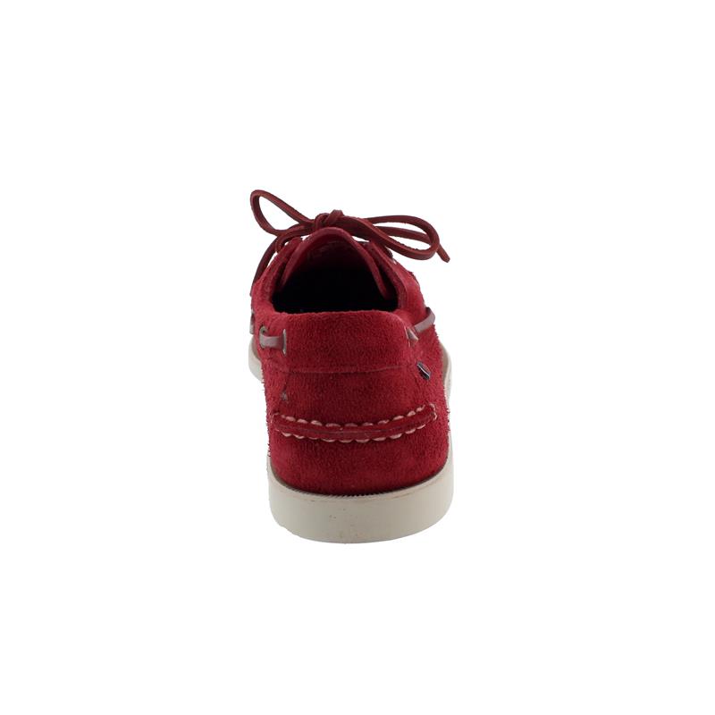 Sebago Docksides, Velour Leather, Red-Red Chily Pepper, Men 7111PTW-913