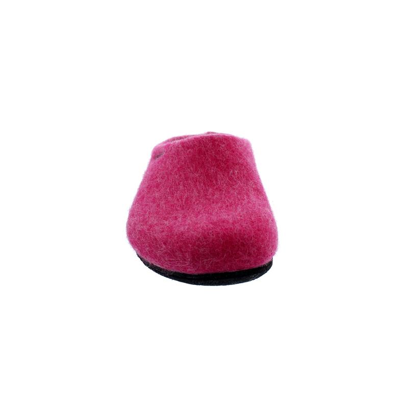 Magicfelt Damen-Wollfilz-Pantoffel, Pink, extradicke Filzsohle, AN 709-4810
