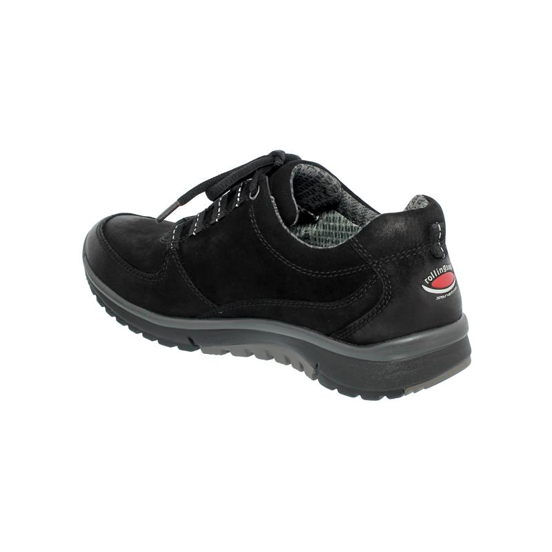 Rollingsoft Sneaker low, Nubuk Oil (Tex), schwarz, Wechselfußbett 56.996.87