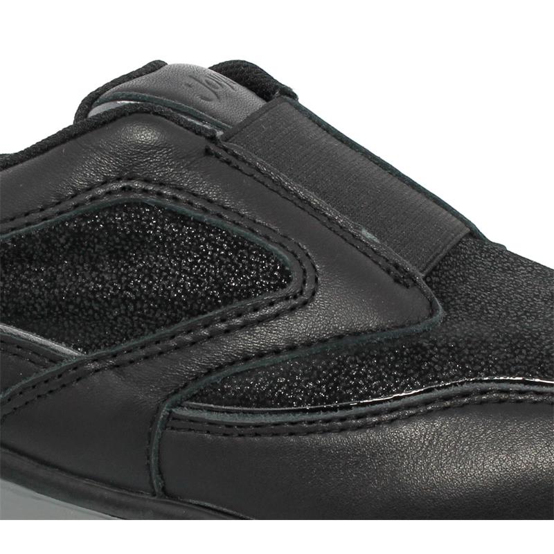 Joya Slipper Bella, Full Grain Leather / Velour Leather, Black, Air-Sohle, 910sne