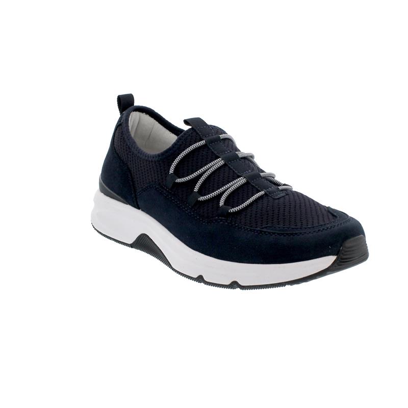 Rollingsoft Sneaker low, Weave EL / Samtch., dark-blue, Wechselfußbett 86.891.46