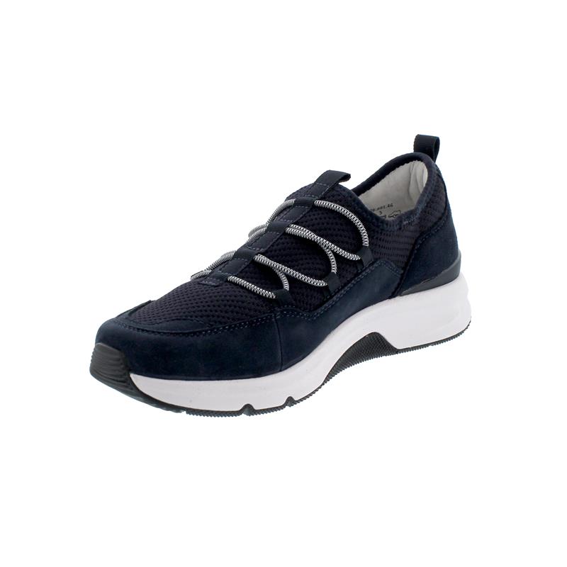 Rollingsoft Sneaker low, Weave EL / Samtch., dark-blue, Wechselfußbett 86.891.46