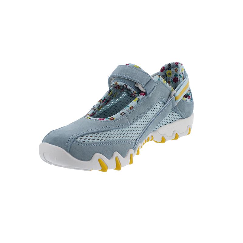 Allrounder Niro Sneaker, klettverschluss, Corydalis Blue, C. Suede 20 / Open Mesh 20 N819
