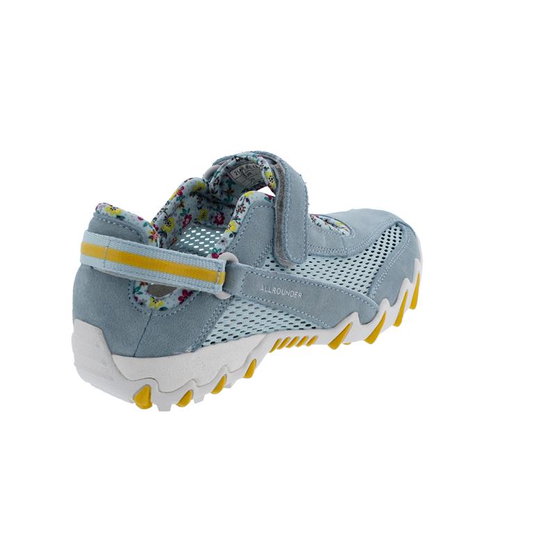 Allrounder Niro Sneaker, klettverschluss, Corydalis Blue, C. Suede 20 / Open Mesh 20 N819