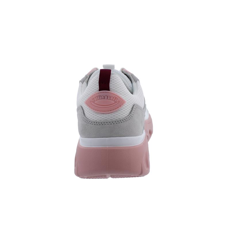 Rollingsoft Sneaker low, Mesh/Dreamvelour/Lack, weiss/white/ coral, Wechselfußbett 26.935.52