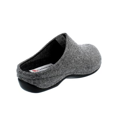 Berkemann Florina, gris clair, feutre, Pantoufles, Largeur F Berkemann Florina Hausschuh Rot Filz | Schuh Vormbrock