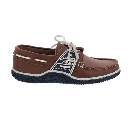 TBS Globek Sailing Shoe Bateau Full Grain Leather Terracotta